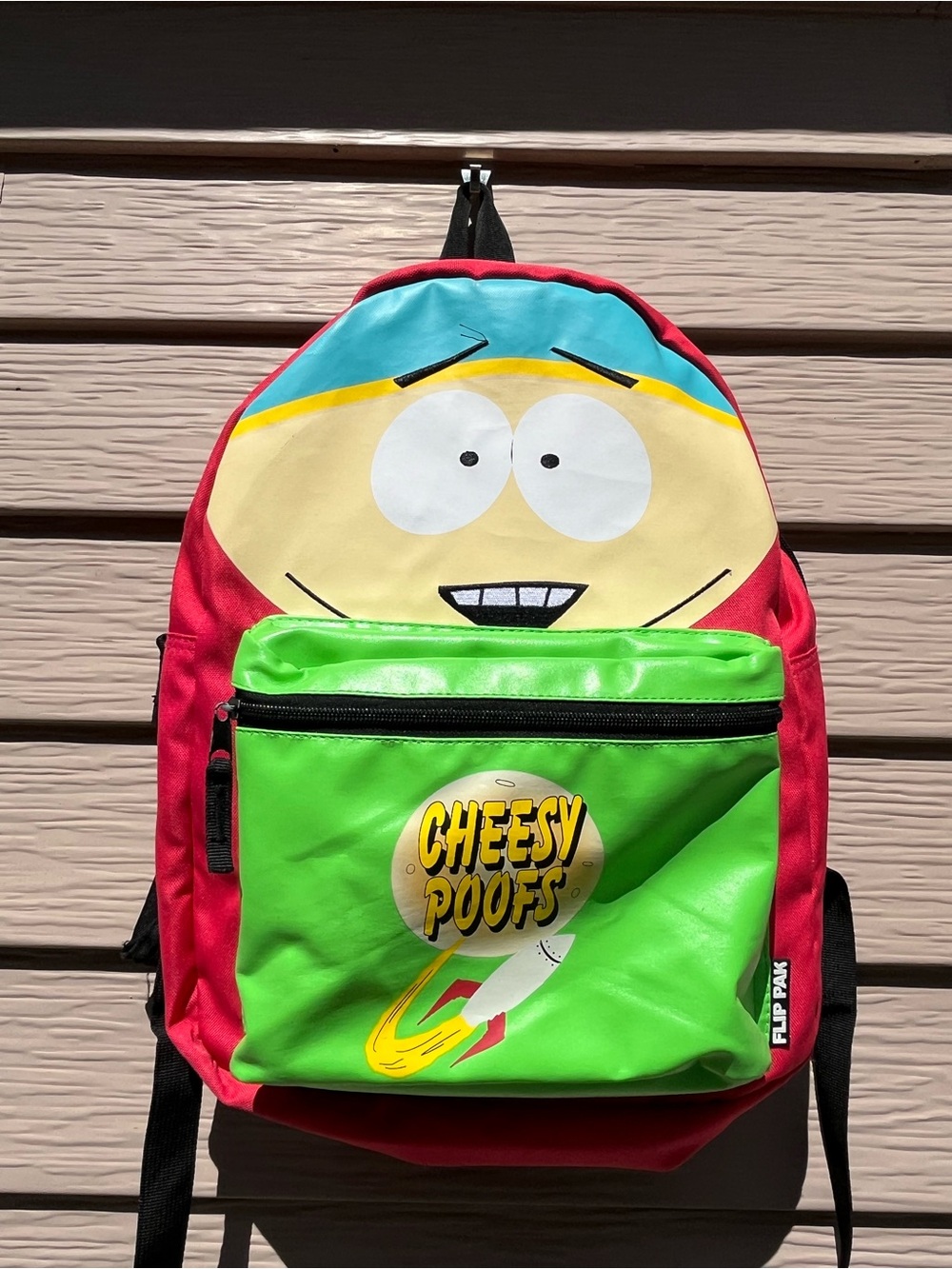 South Park Eric Cartman Cheesy Poofs Reversible Flip Pak Backpack Character Bag